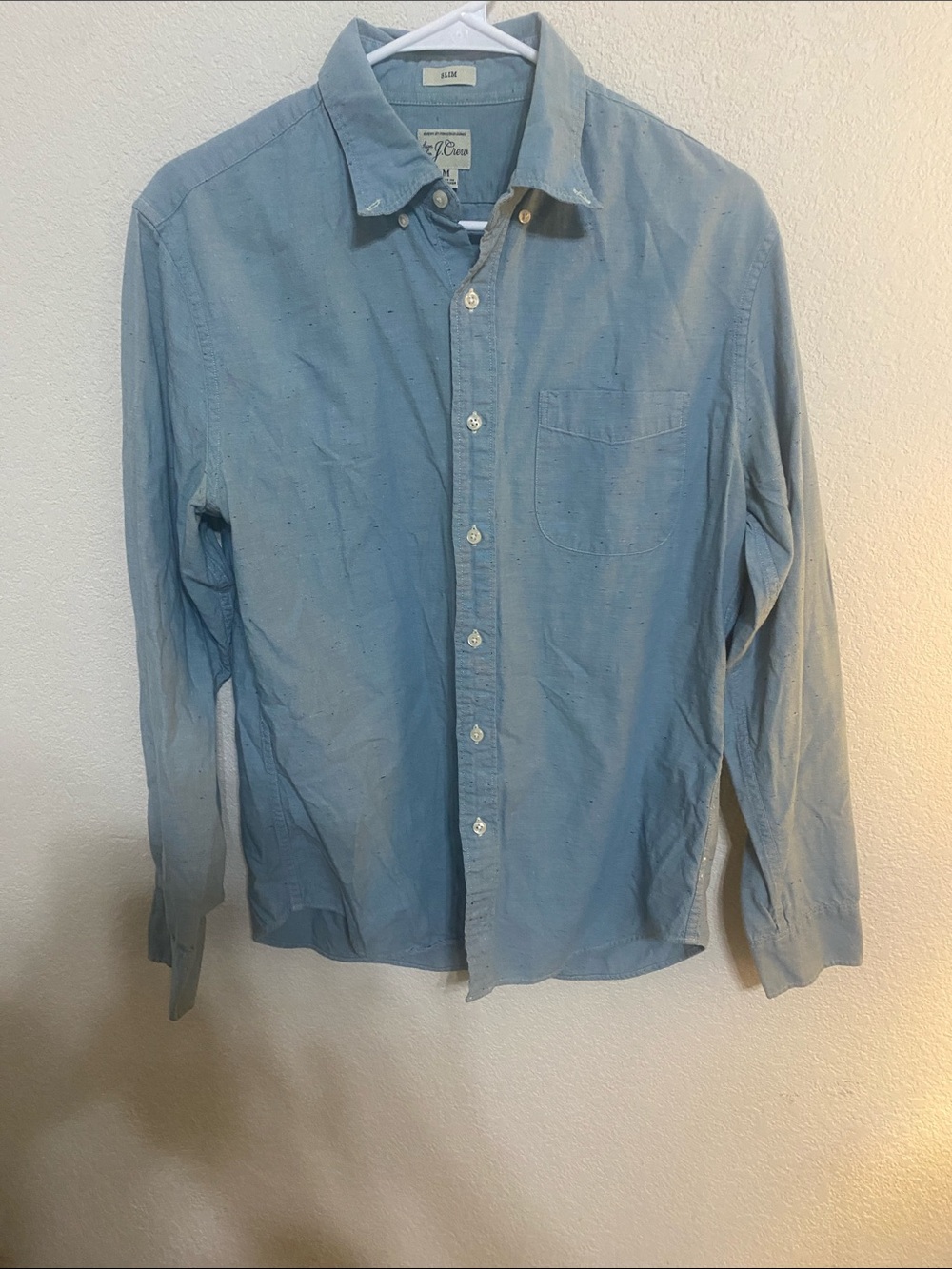 J. Crew Men's Light Blue Long-Sleeve Button-Down Shirt